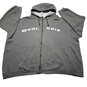 Vintage Polaris Full Zip Hoodie Men's XL Pure Polaris Loose Fit Distressed